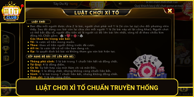 Xì Tố HitClub Đỉnh Cao Của Game Bài Chiến Thuật 1 Luat Choi Xi To Chuan Truyen Thong