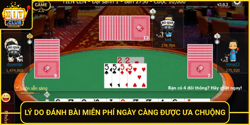 Đánh Bài Miễn Phí Tại HitClub Thỏa Mãn Đam Mê 2026 1 Ly Do Danh Bai Mien Phi Ngay Cang Duoc Ua Chuong