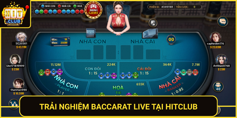 Baccarat HitClub – Đẳng Cấp Sòng Bài Ngay Tại Nhà 3 Trai Nghiem Baccarat Live Tai Hitclub
